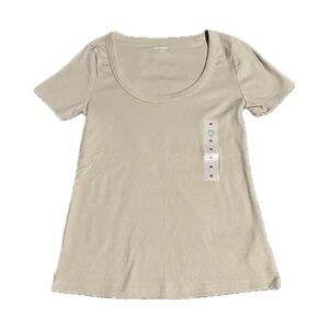 Old Navy Scoop Neck Cream Shirt